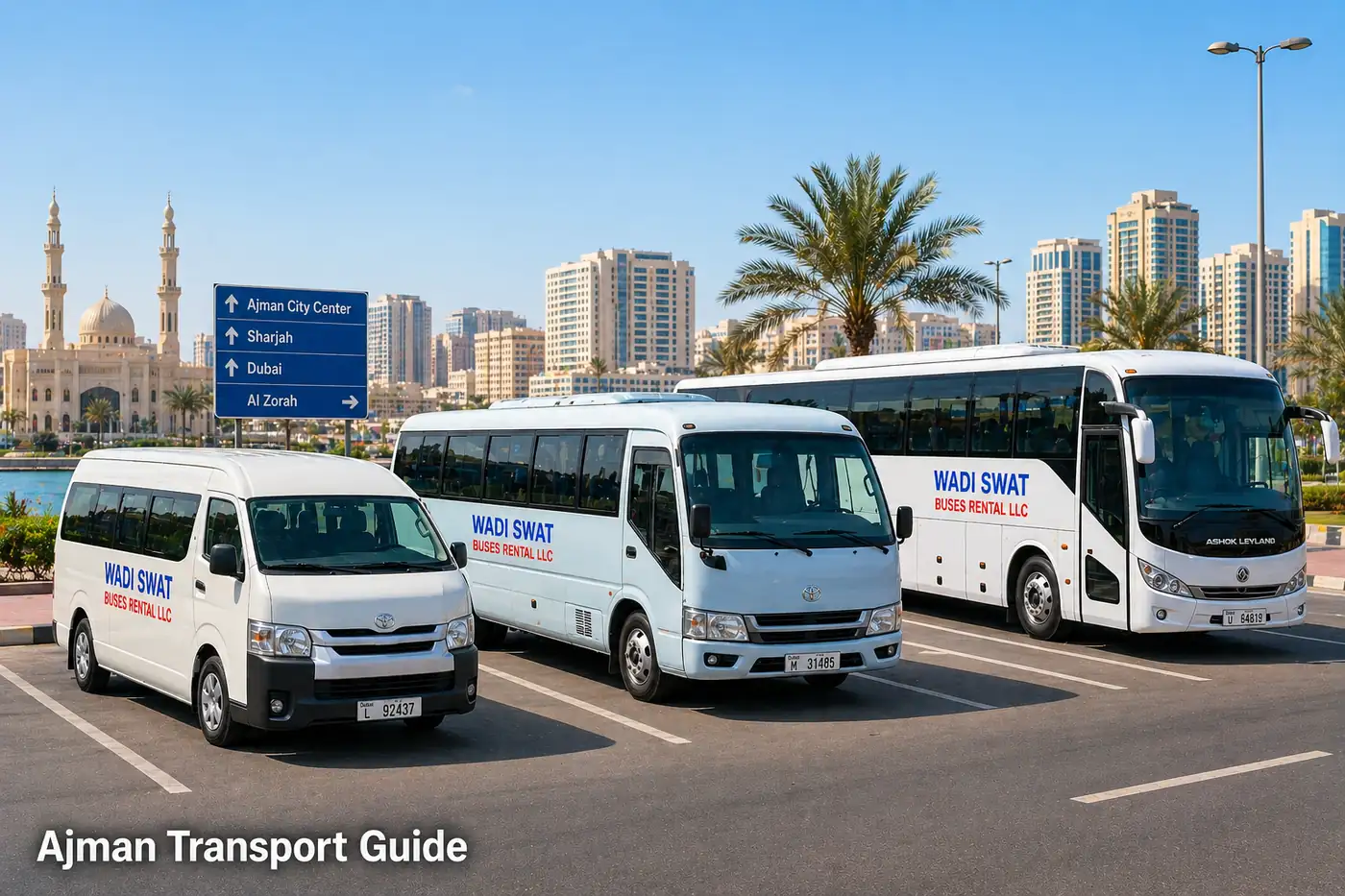 Ajman transport guide image for local and intercity group movement