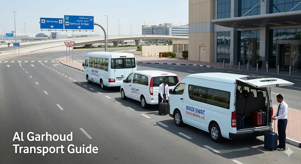 Al Garhoud transport guide image for airport corridor and hotel transfer movement