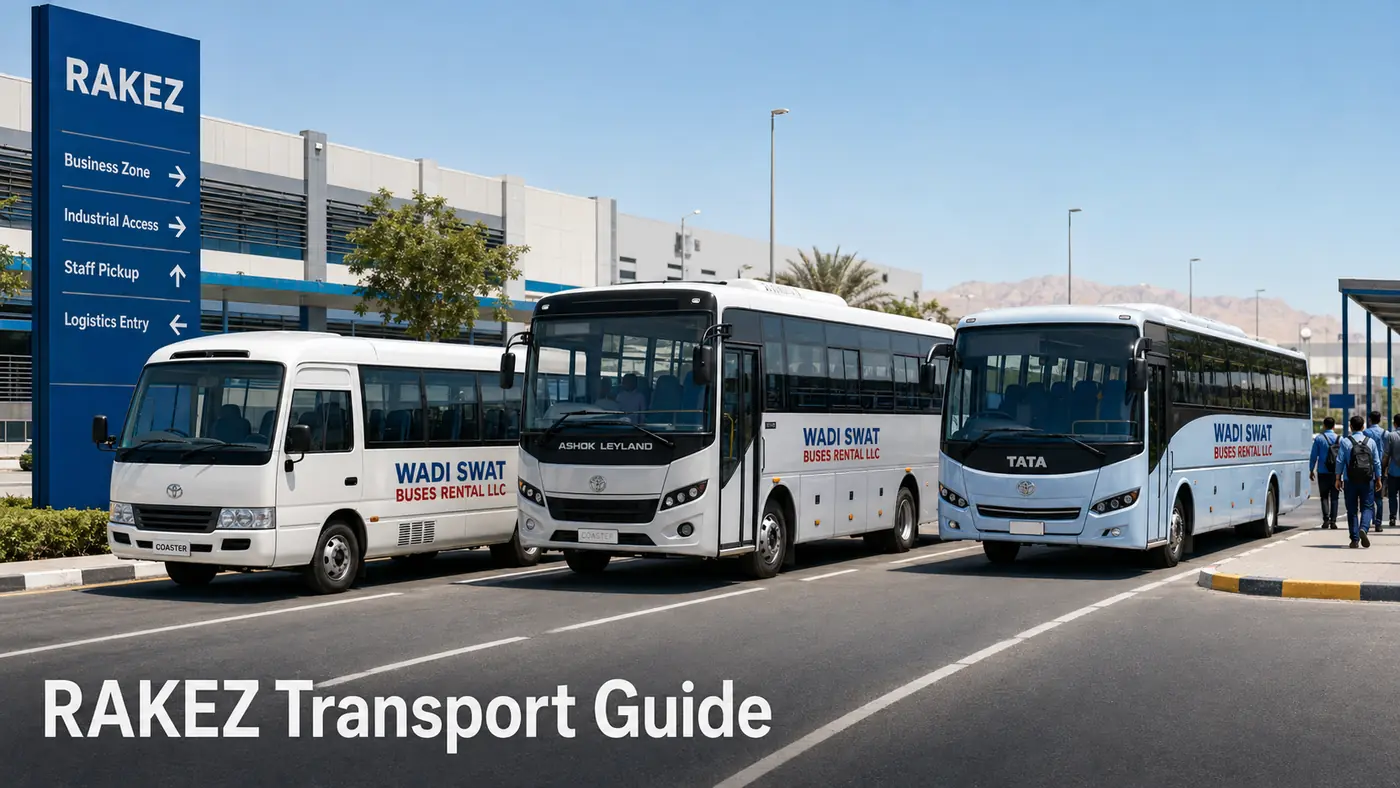 RAKEZ transport guide image for free-zone staff and business movement