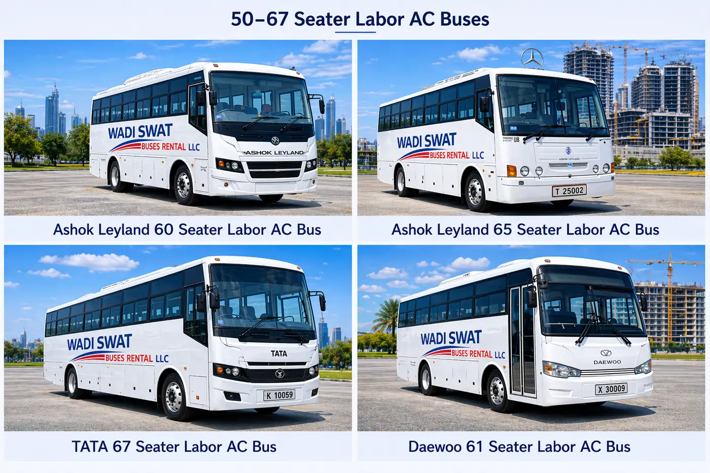 50-67 Seater Labor AC Buses fleet category image