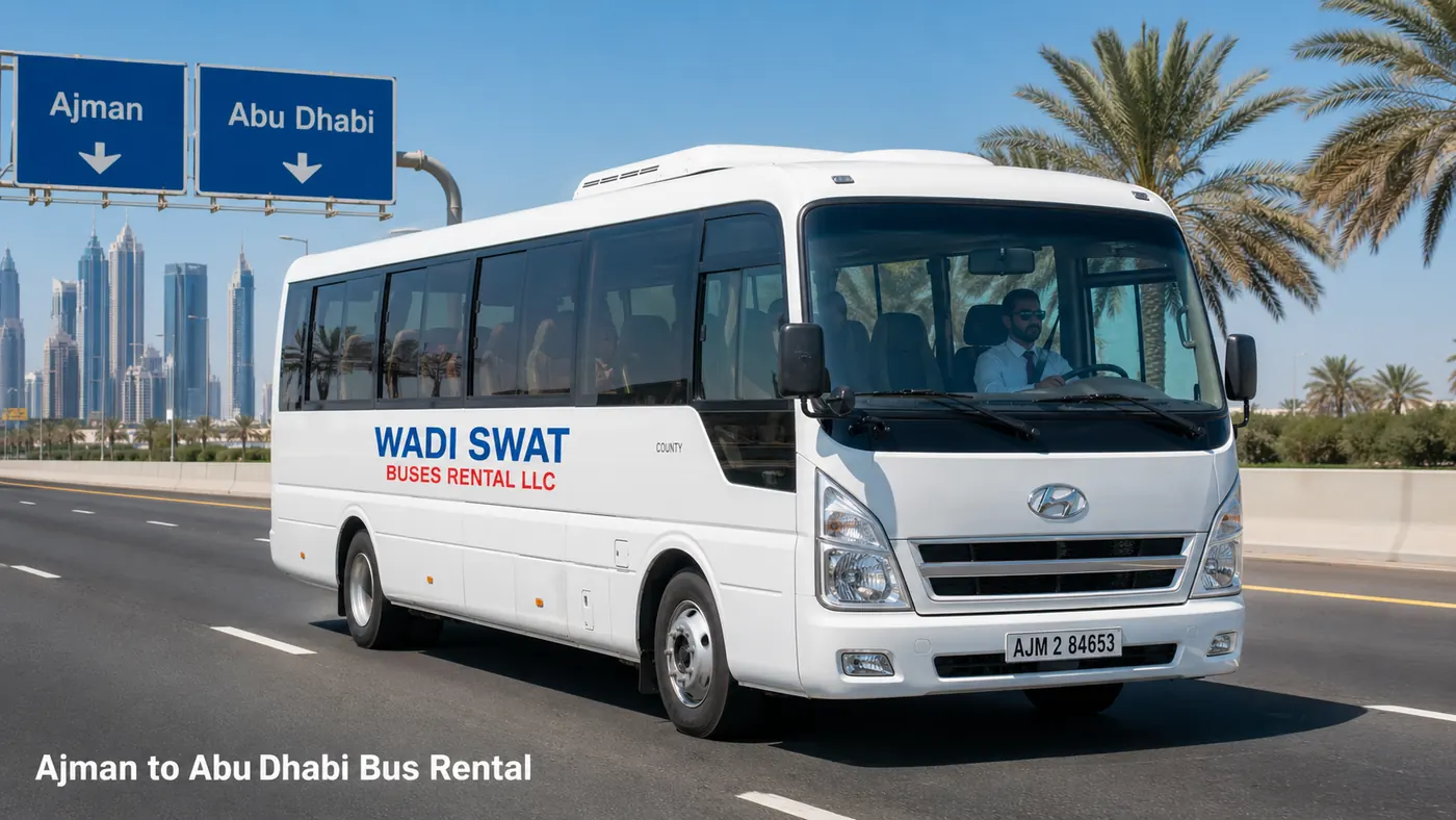 Passenger and vehicle planning for the Ajman to Abu Dhabi route