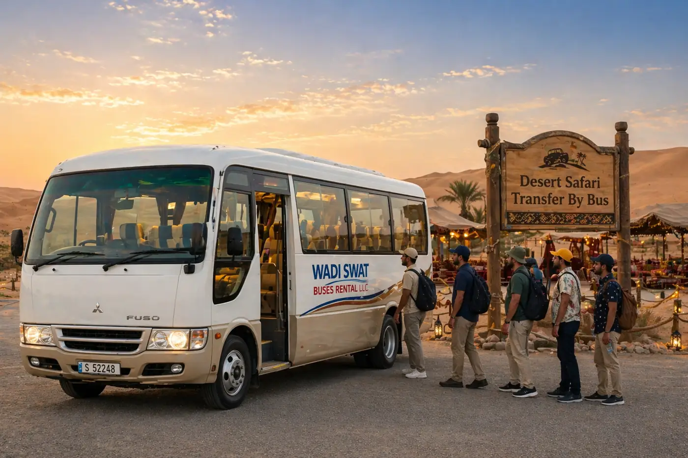 Desert safari transfer by bus