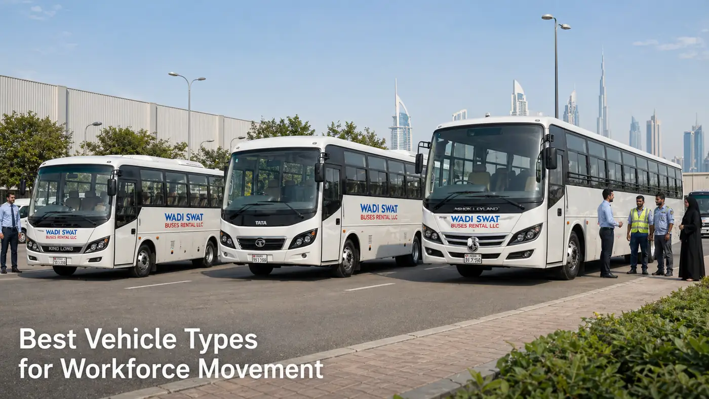 Staff and workforce bus image for repeated route planning and fleet selection