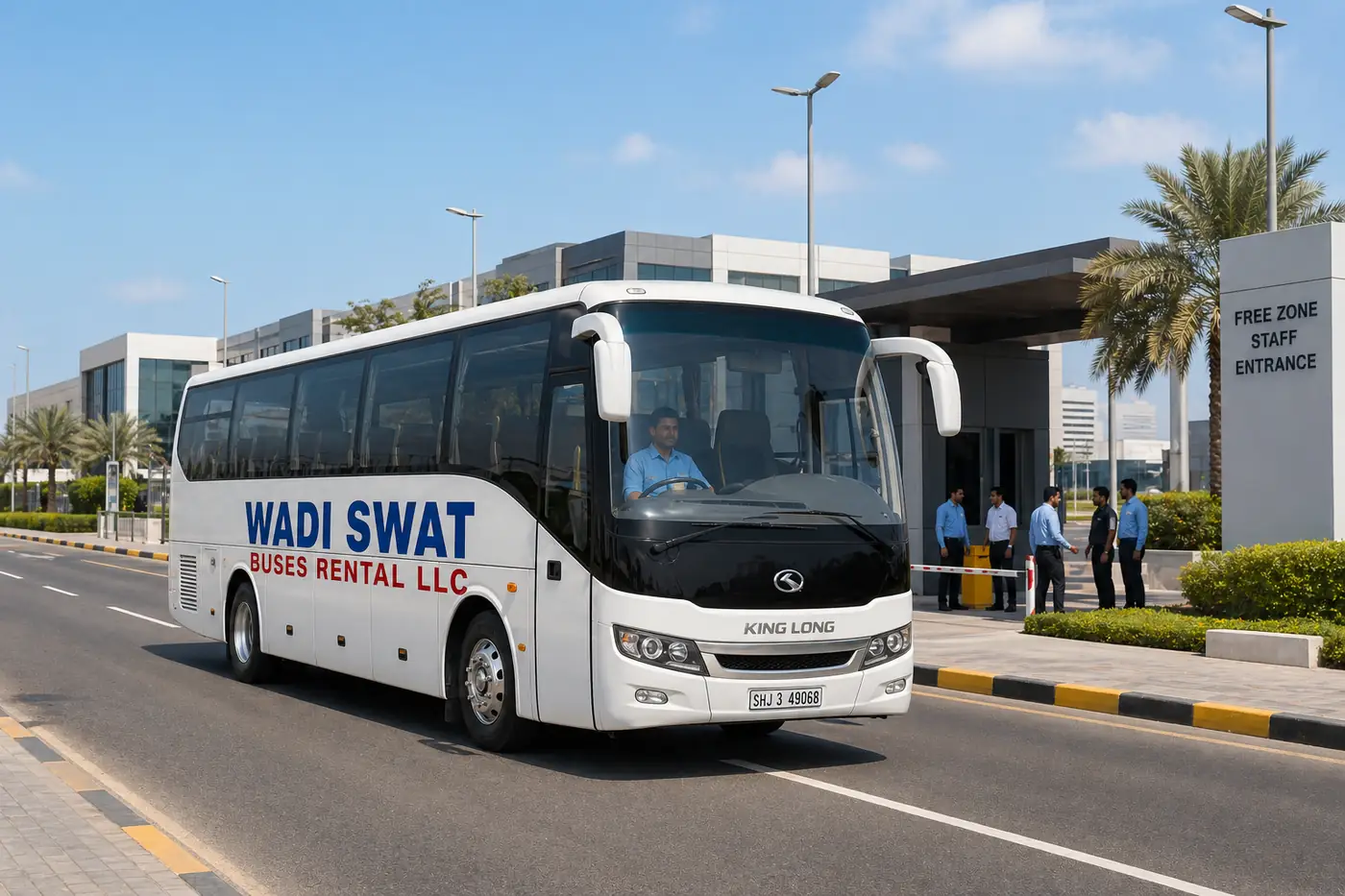 Zone employee shuttle bus for free zone staff movement