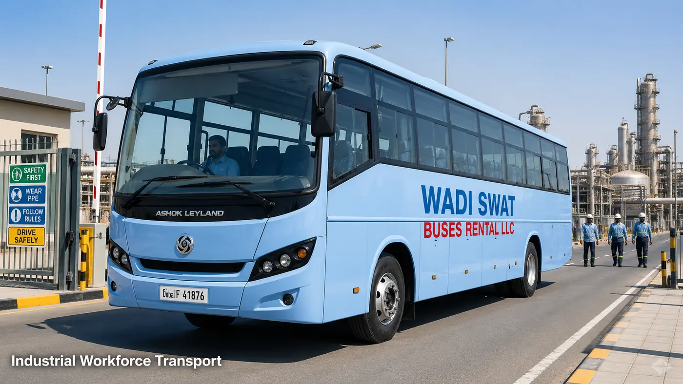 Industrial and workforce movement coverage across wider UAE areas