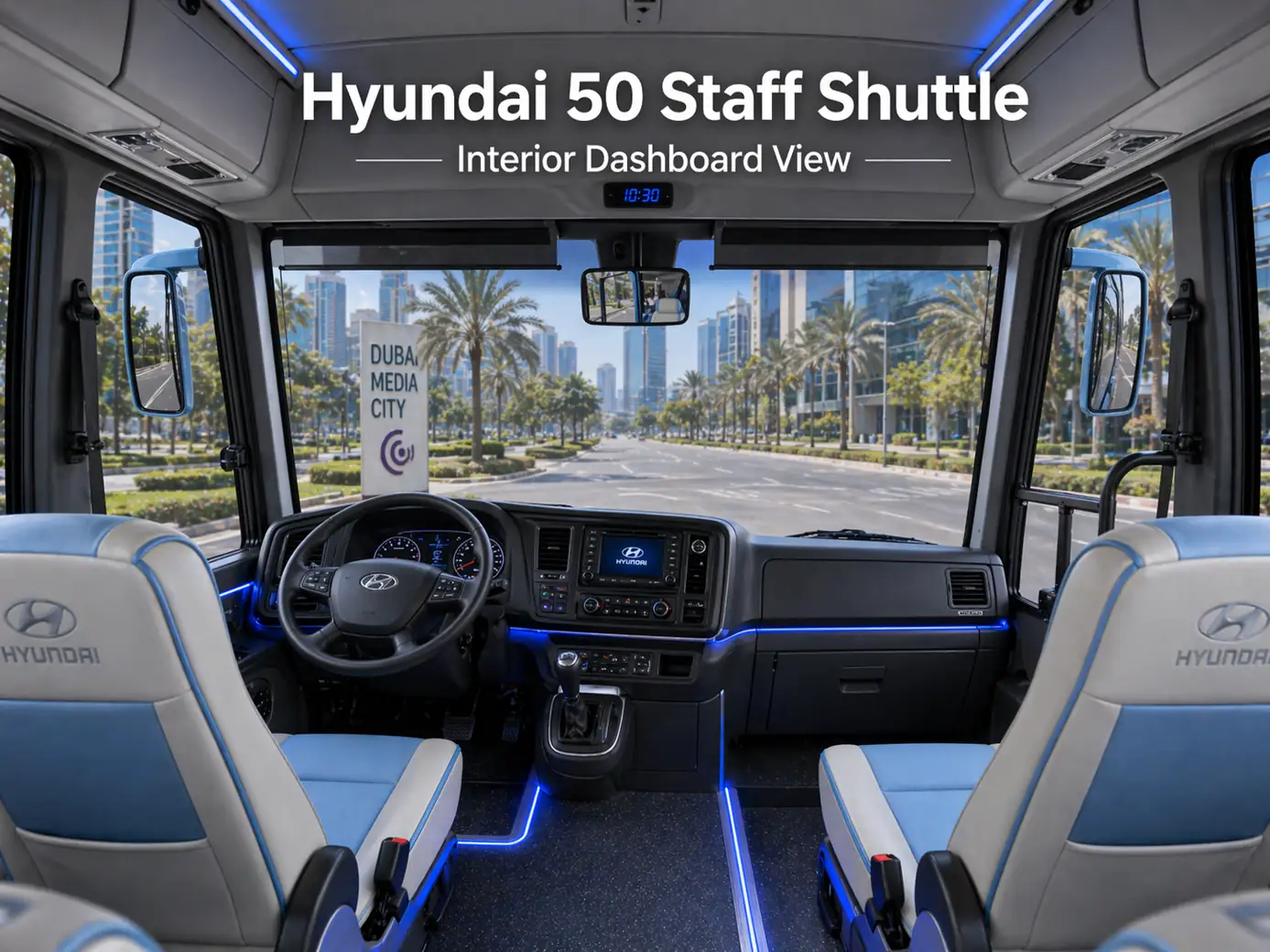 Ashok Leyland 60 Seater Staff Transport Bus dashboard and front cabin view