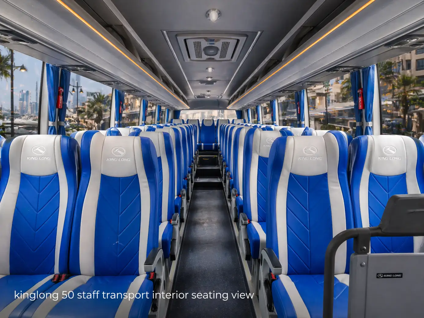 Ashok Leyland 71 Seater Workforce Bus interior seating view
