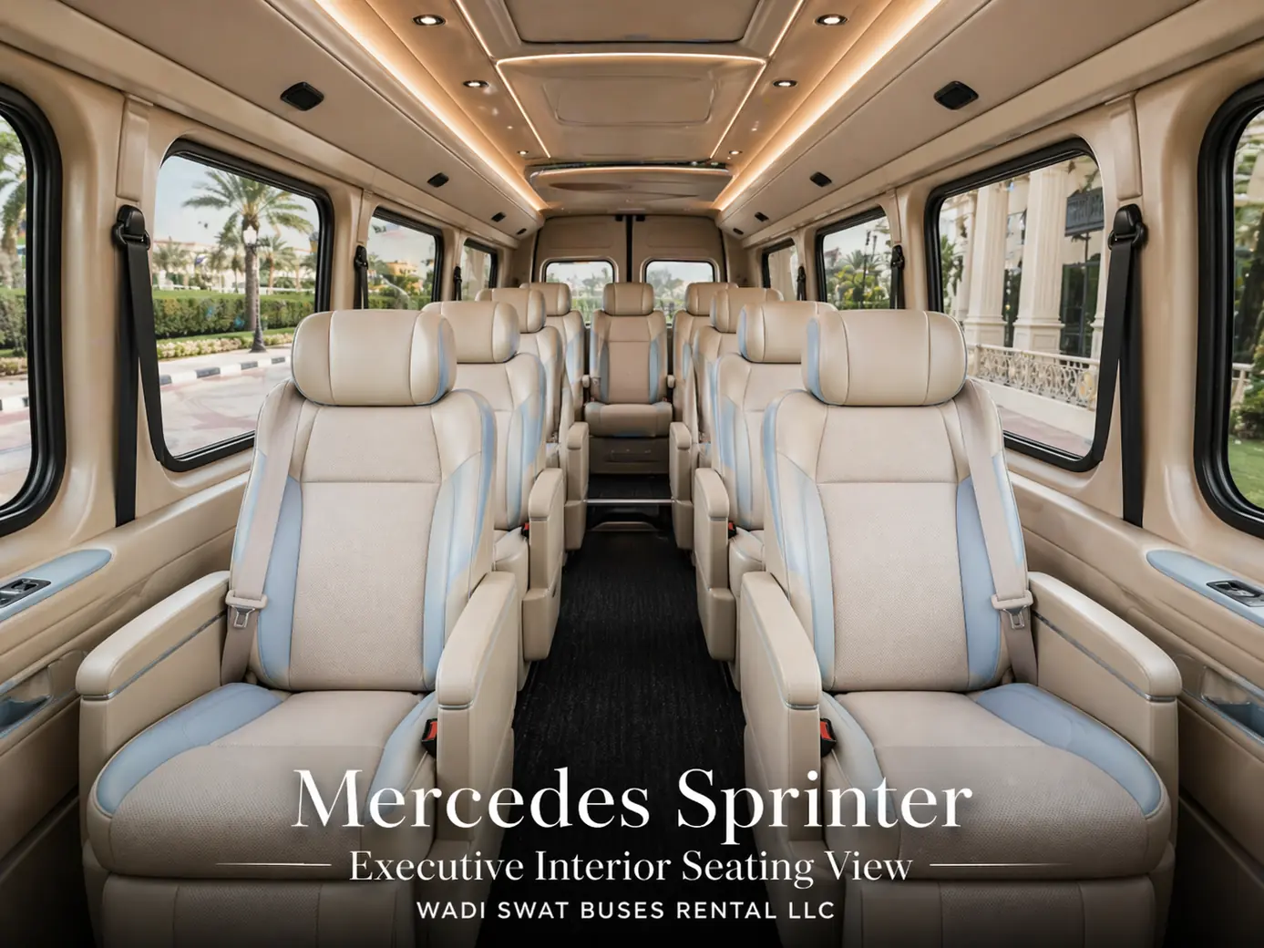 Mercedes Sprinter Executive Van interior seating view