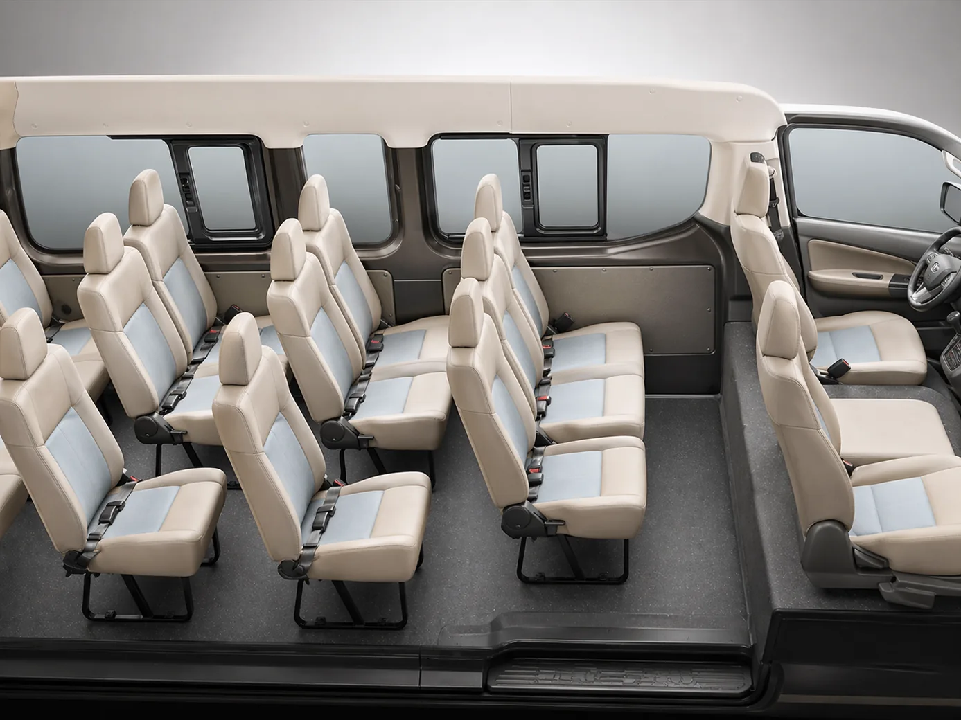 Nissan Urvan 14 Seater Passenger Van interior seating view