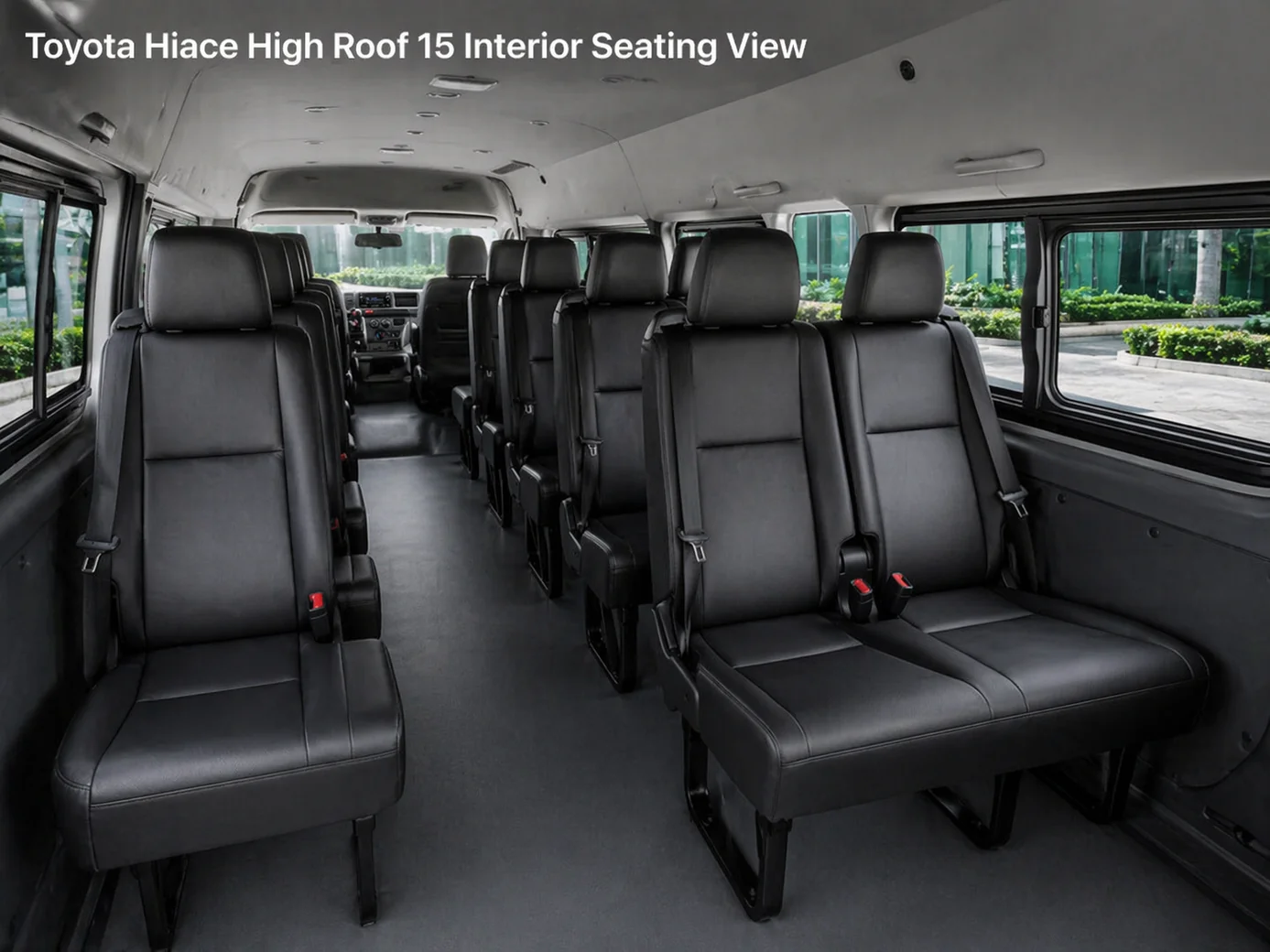 Toyota Hiace High Roof 15 Seater Van interior seating view