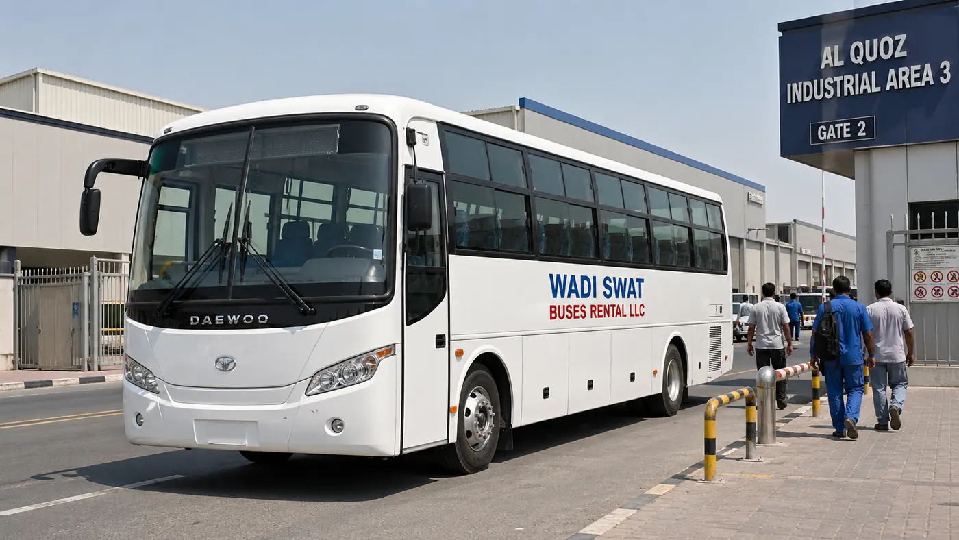 Al Quoz mini bus hero image for practical group and work-linked transport