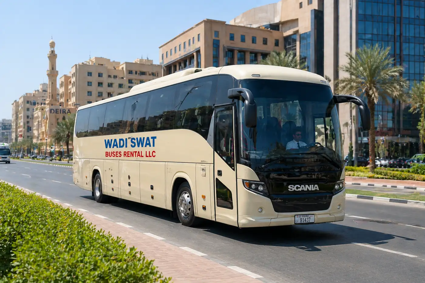 9 seater shuttle van for Deira Dubai