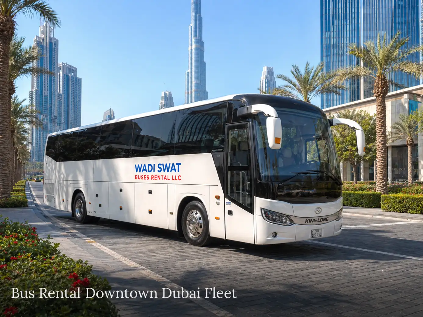 Executive bus option for Downtown Dubai delegate transport