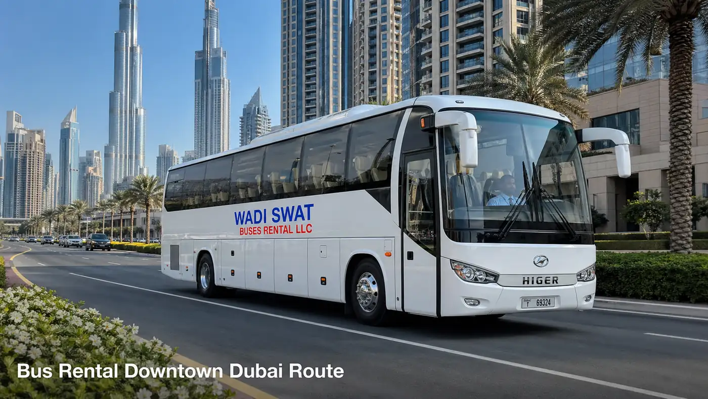 Luxury coach option for Downtown Dubai events and guest groups