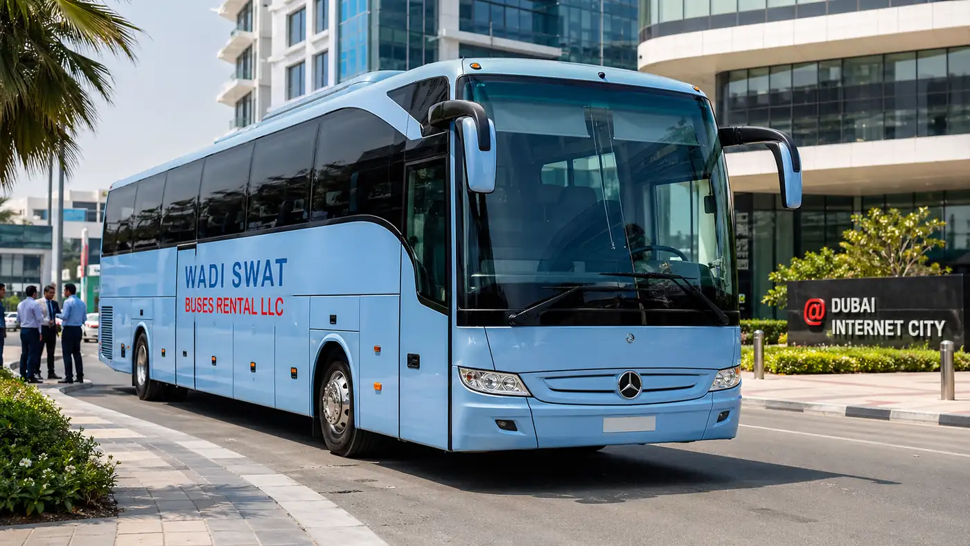 Dubai Internet City executive van hero image for office shuttle transport