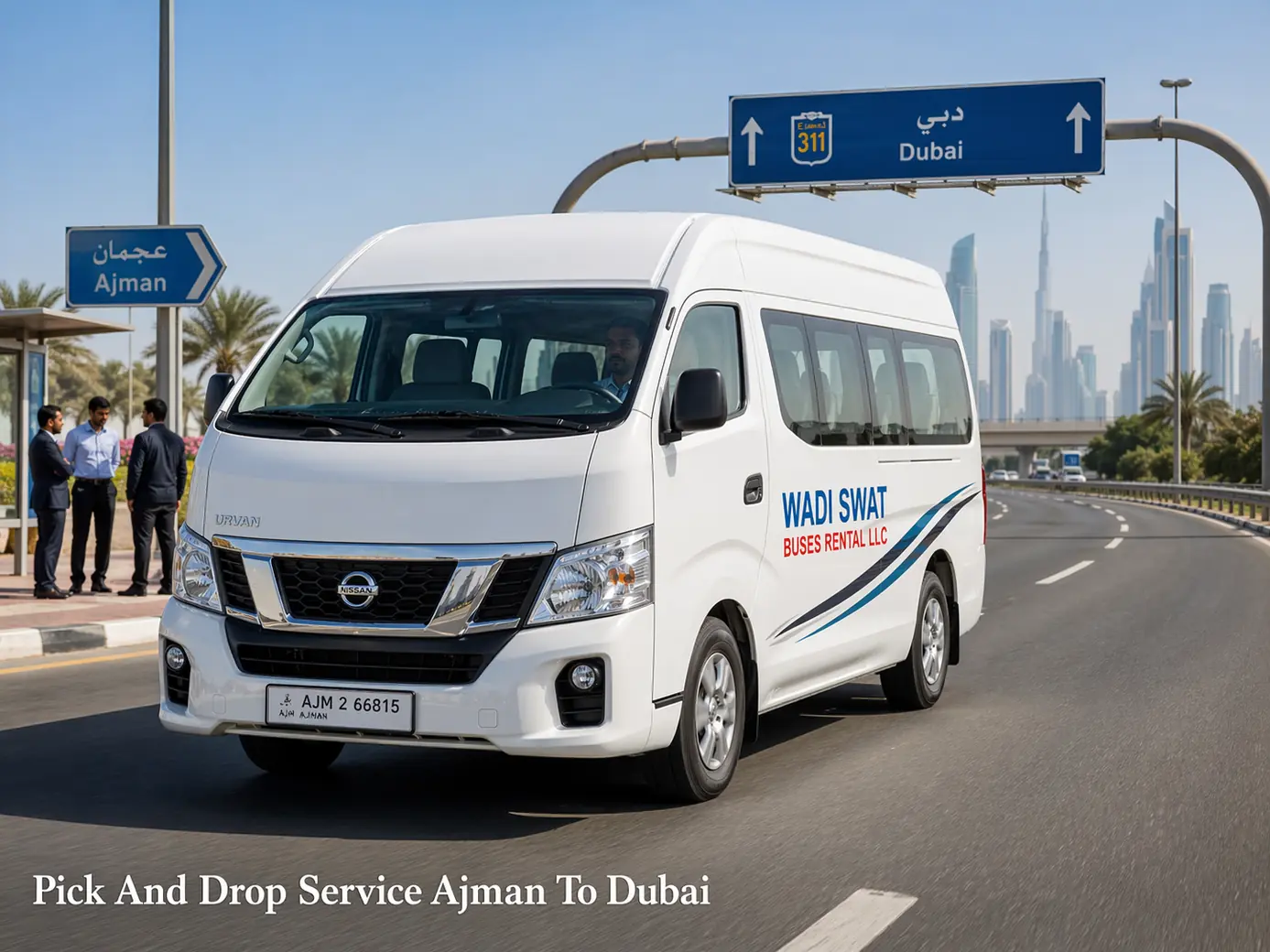 Pick and drop service from Ajman to Dubai with commuter mini bus support