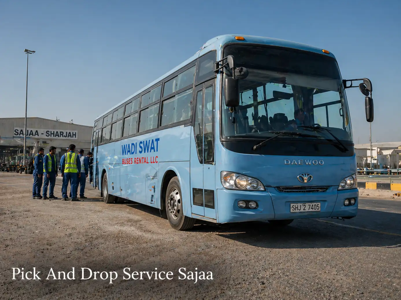 Bus Rental Sajaa With Driver route-planning bus image for Sharjah