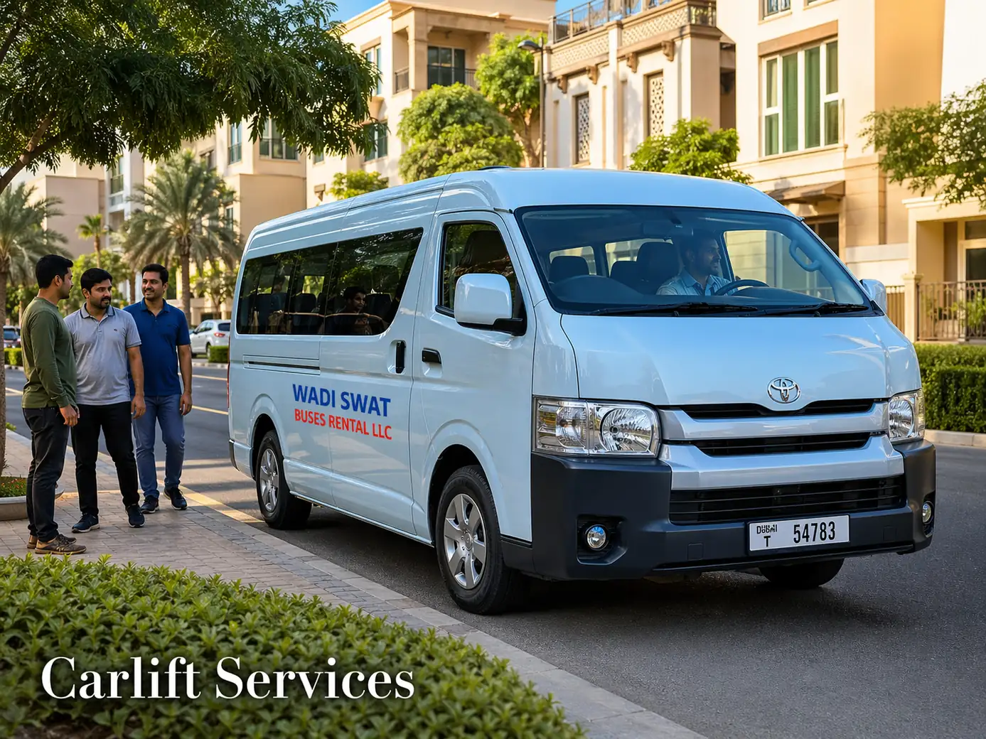 Carlift services with passenger mini van for daily shared transport