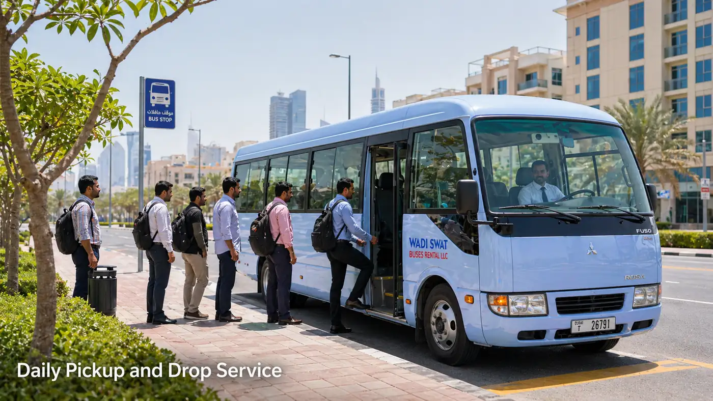 Daily pickup and drop transport enquiry support for MR BUS