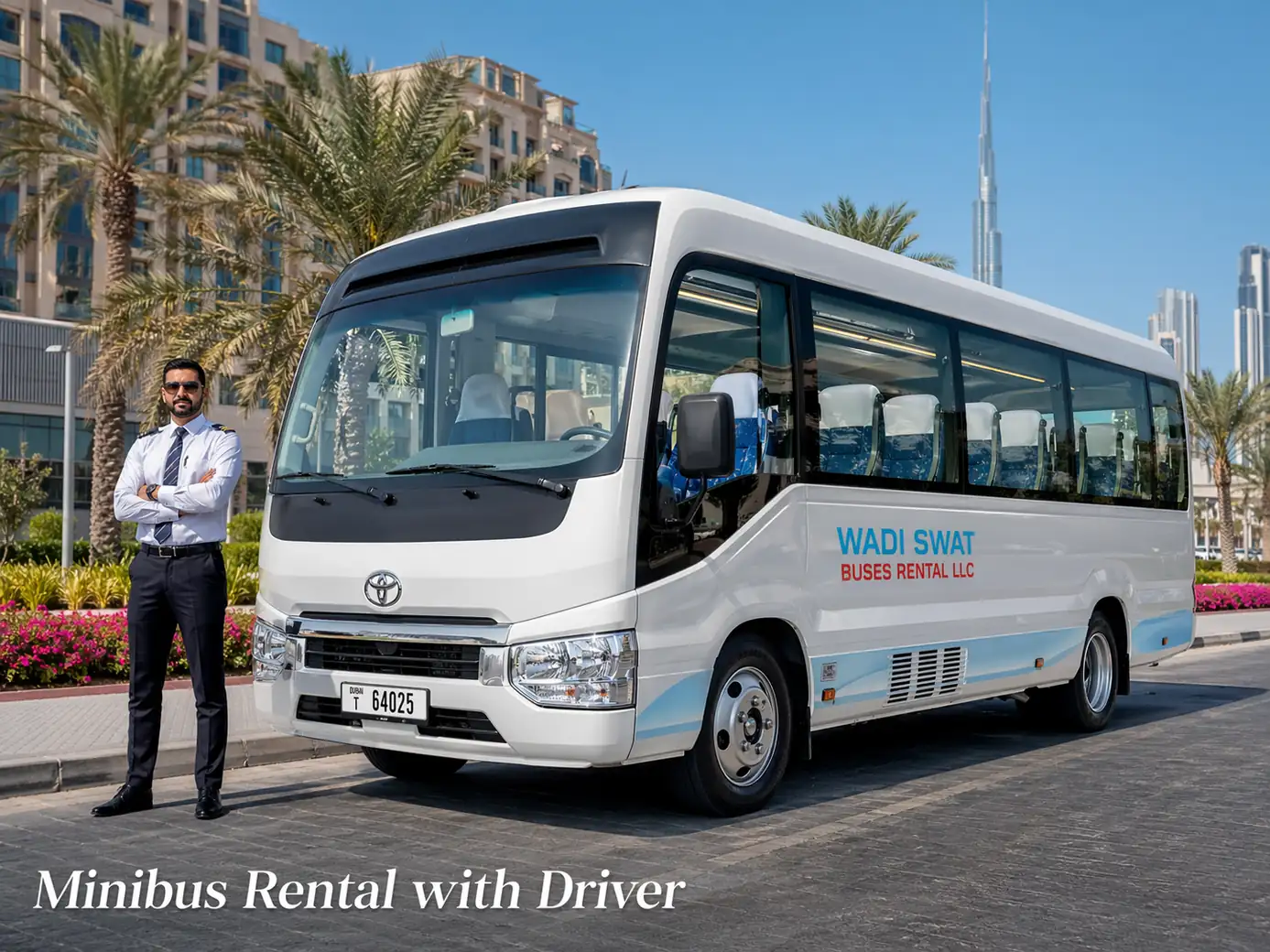 Minibus rental with driver for group transport and event travel