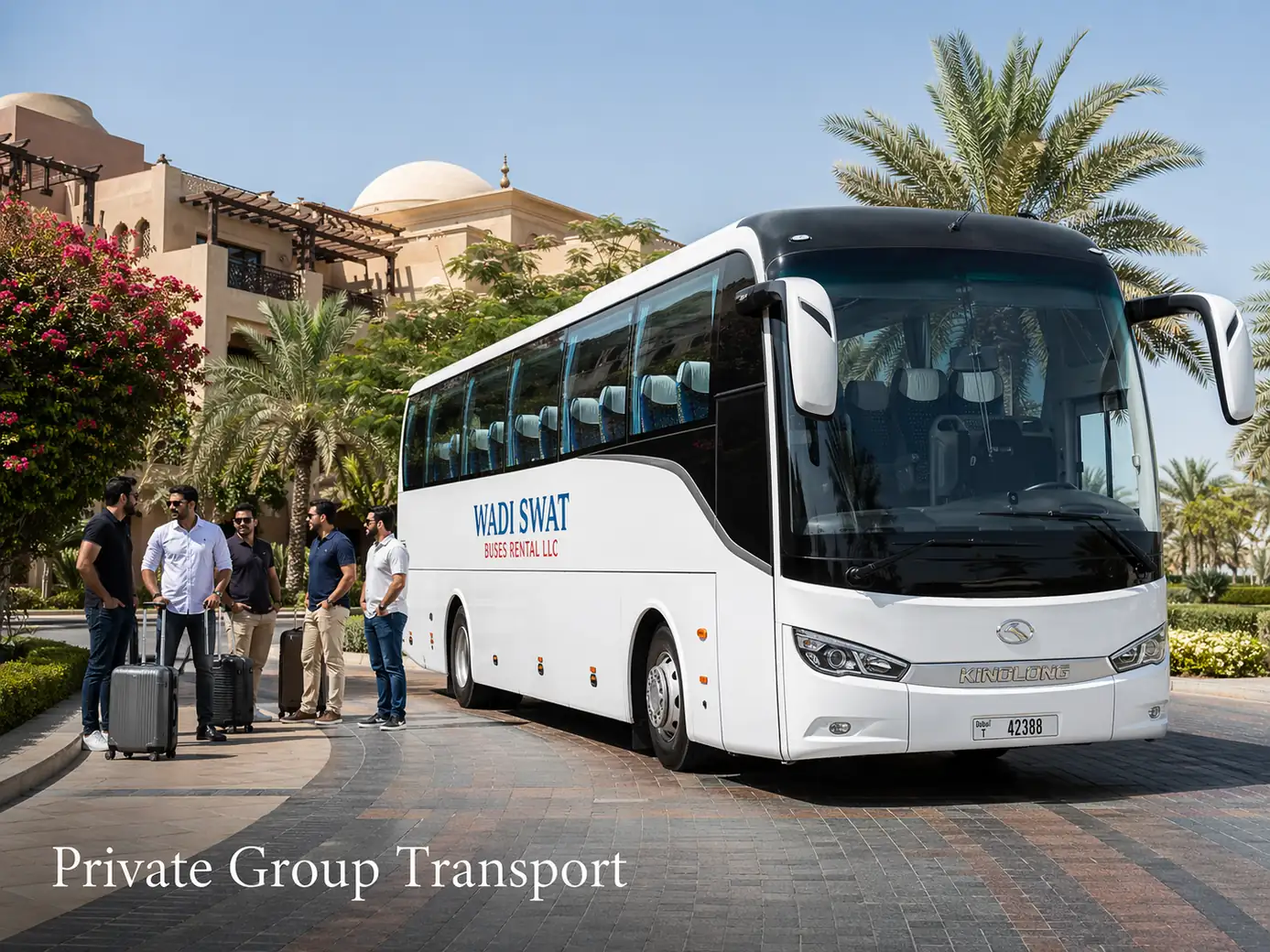 Private group transport service with spacious van for family and business travel