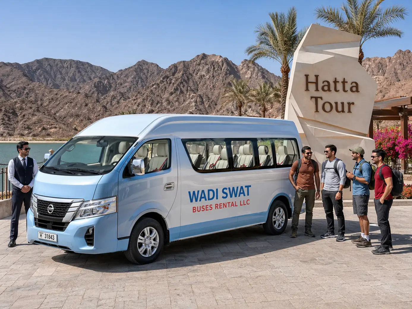 Hatta mountain tour transport for scenic group excursion movement