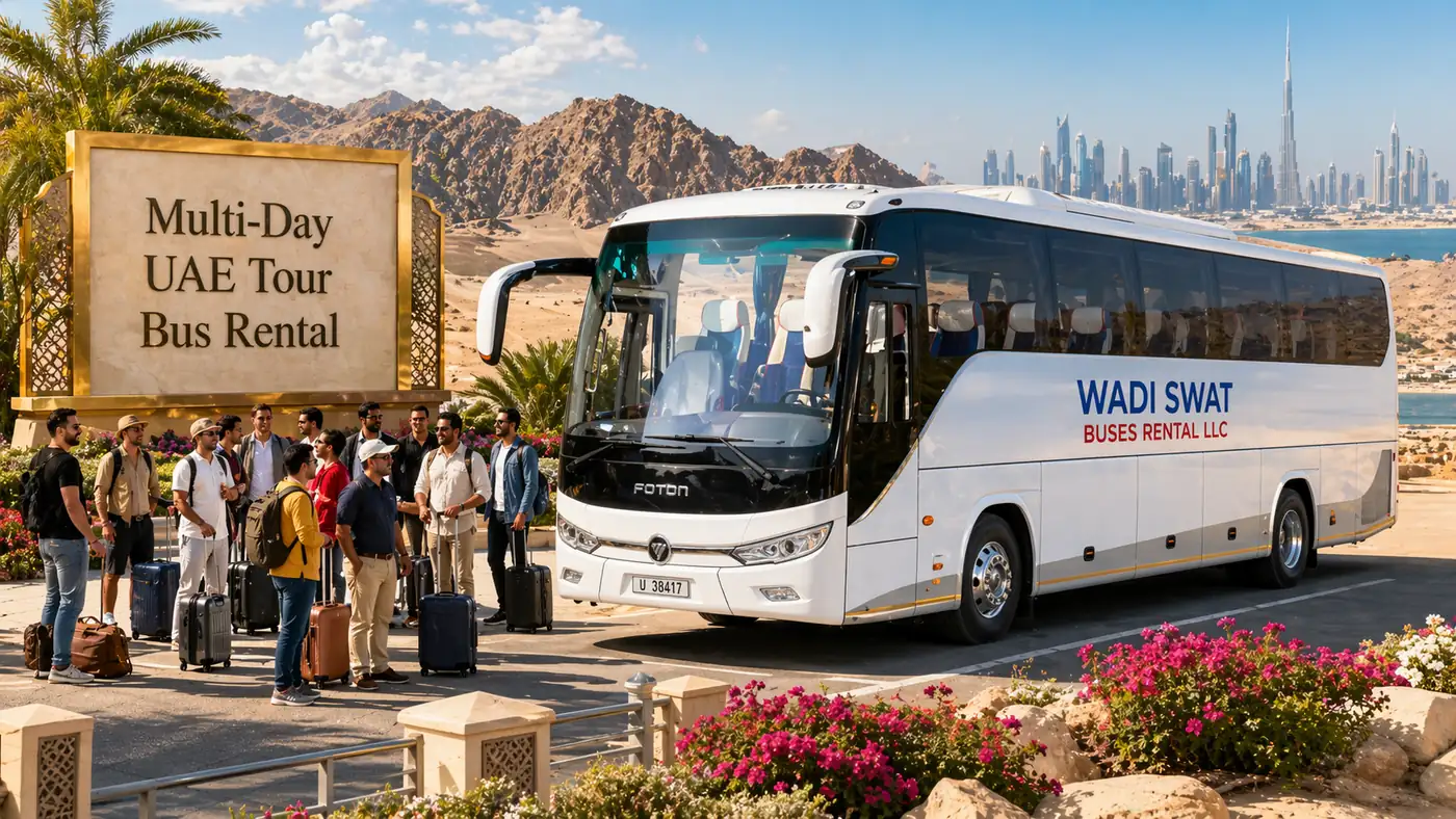 Multi-day UAE tour bus rental for all emirates group travel
