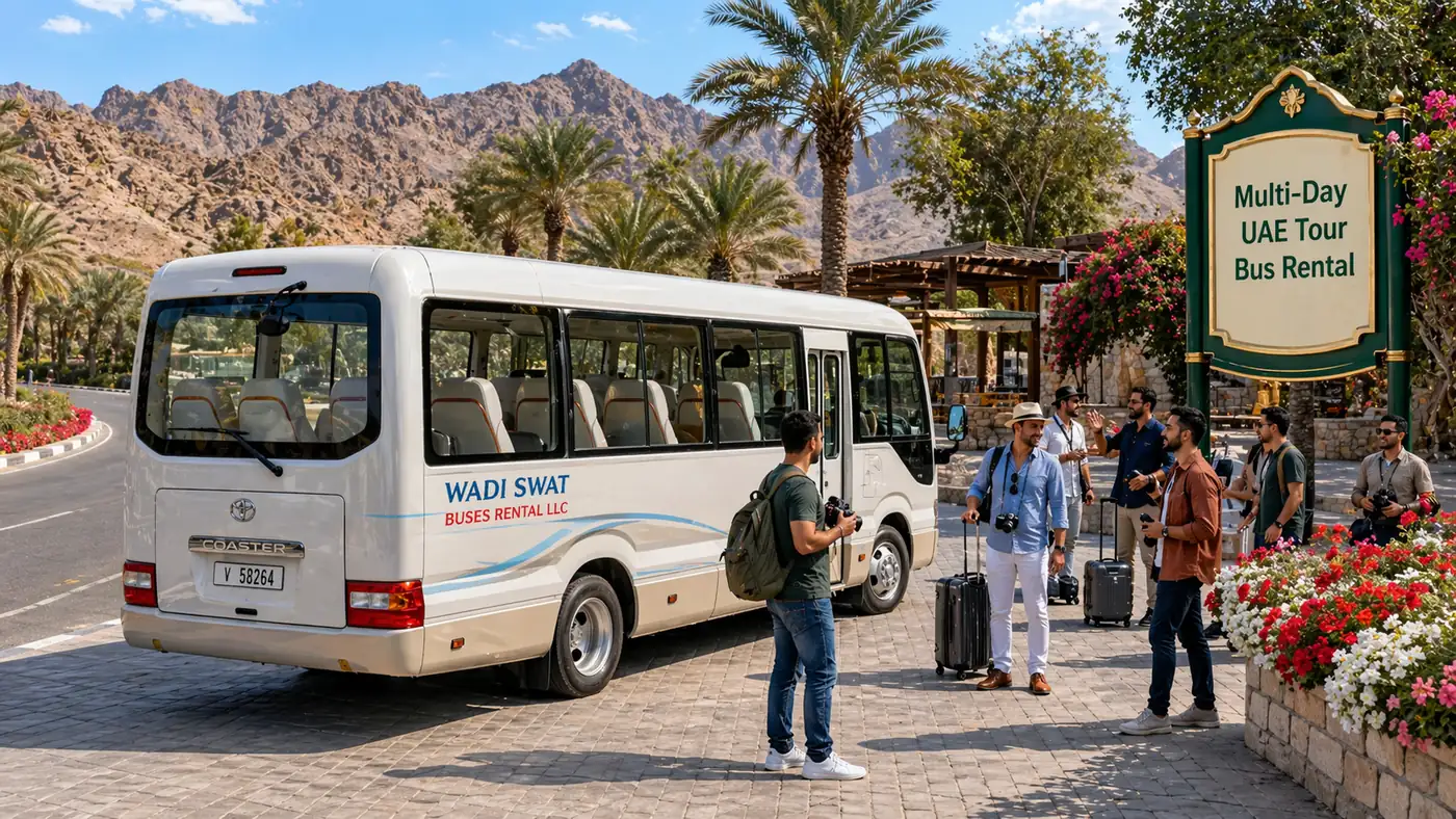 Multi-day UAE tour transport for Ras Al Khaimah and regional movement