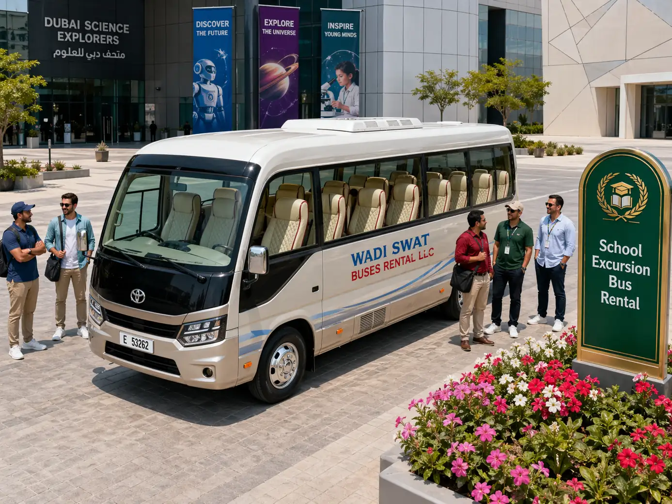 School excursion transport for Dubai science and educational outing movement