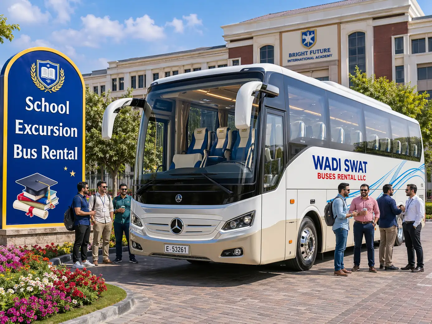 School excursion transport by Mercedes bus for larger student groups