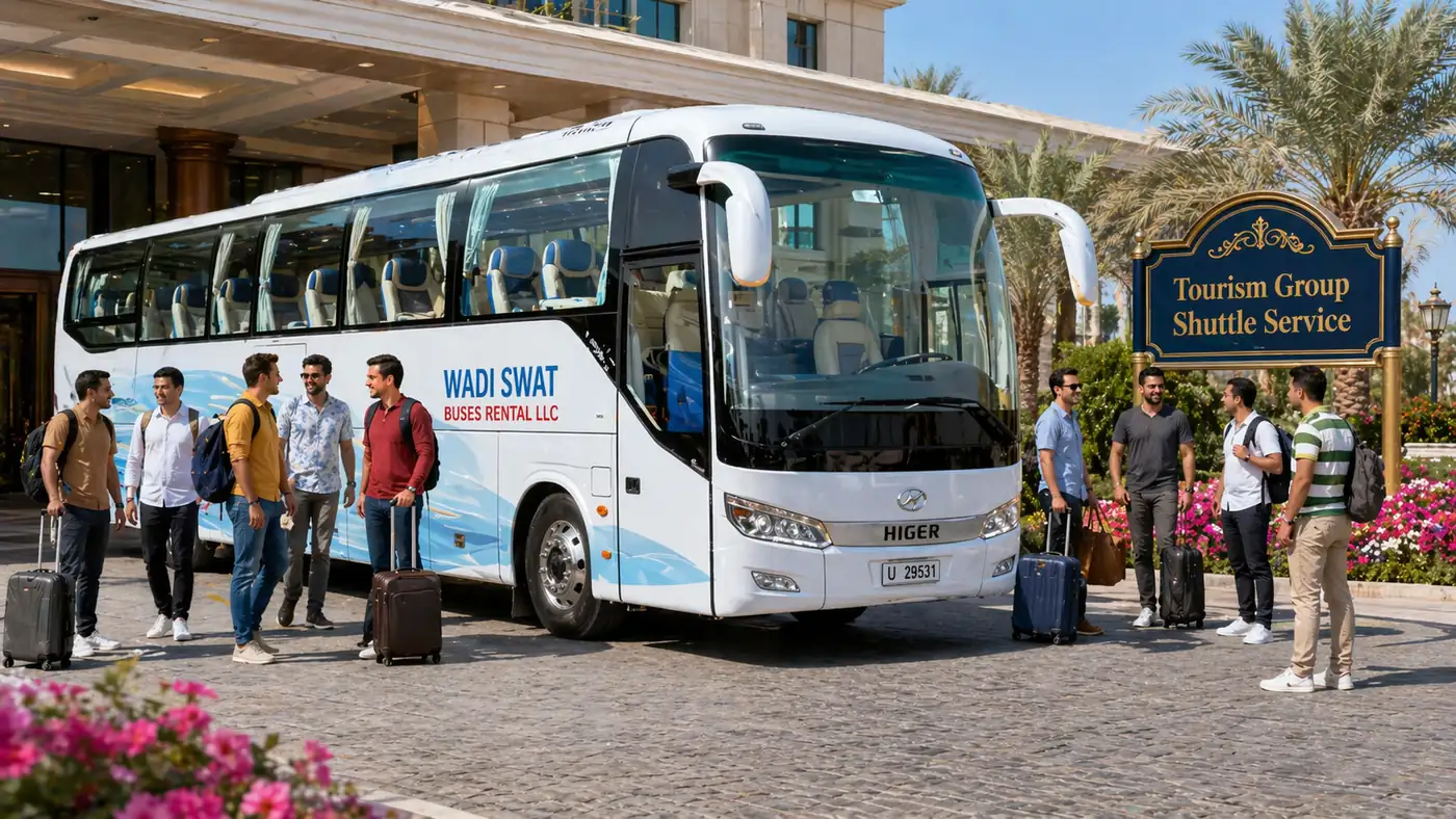 Tourism group shuttle by Kinglong bus for organised visitor movement