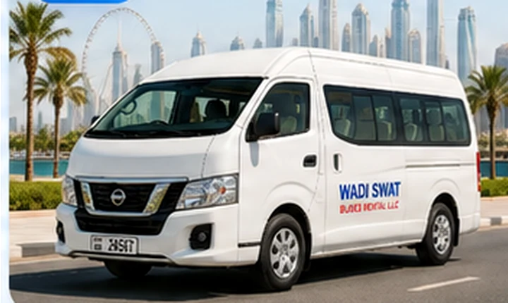 Nissan Urvan 14 Seater Passenger Van shown for the Vehicle Selection Snapshot
