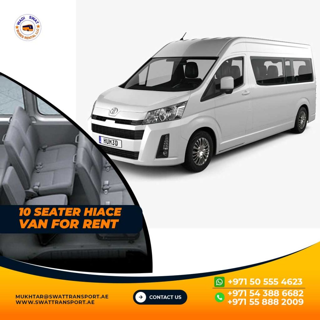 10 Seater Van Rental Service in Dubai, Ajman, Sharjah and Abu Dhabi