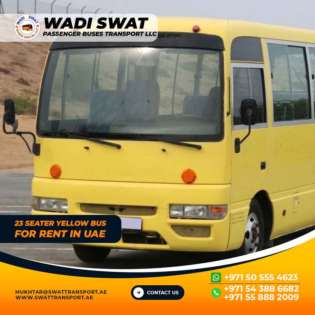 23 Seater Yellow Bus for rent