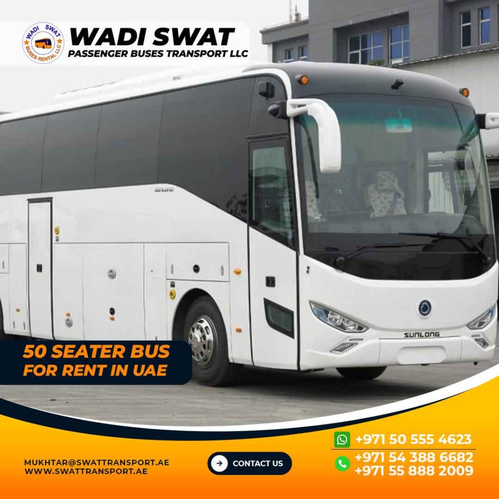 50 Seater Bus Rental Dubai, Ajman, Sharjah and Abu Dhabi
