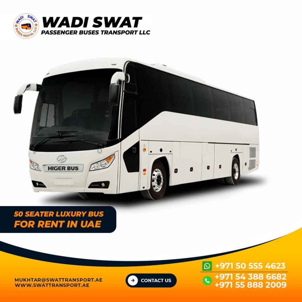 50 Seater luxury Bus Rental in Dubai, Abu Dhabi, Sharjah, Ajman and RAK