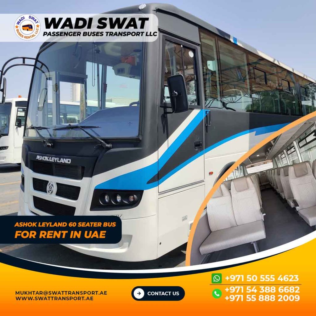 Ashok Leyland 60 seater bus for rent