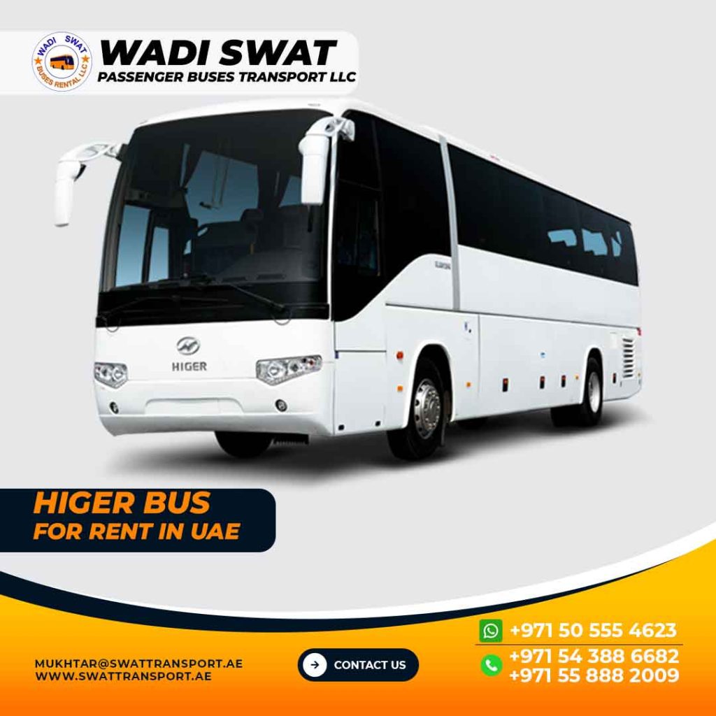 Higer bus for rent in Dubai, Abu Dhabi, Sharjah, Ajman and RAK