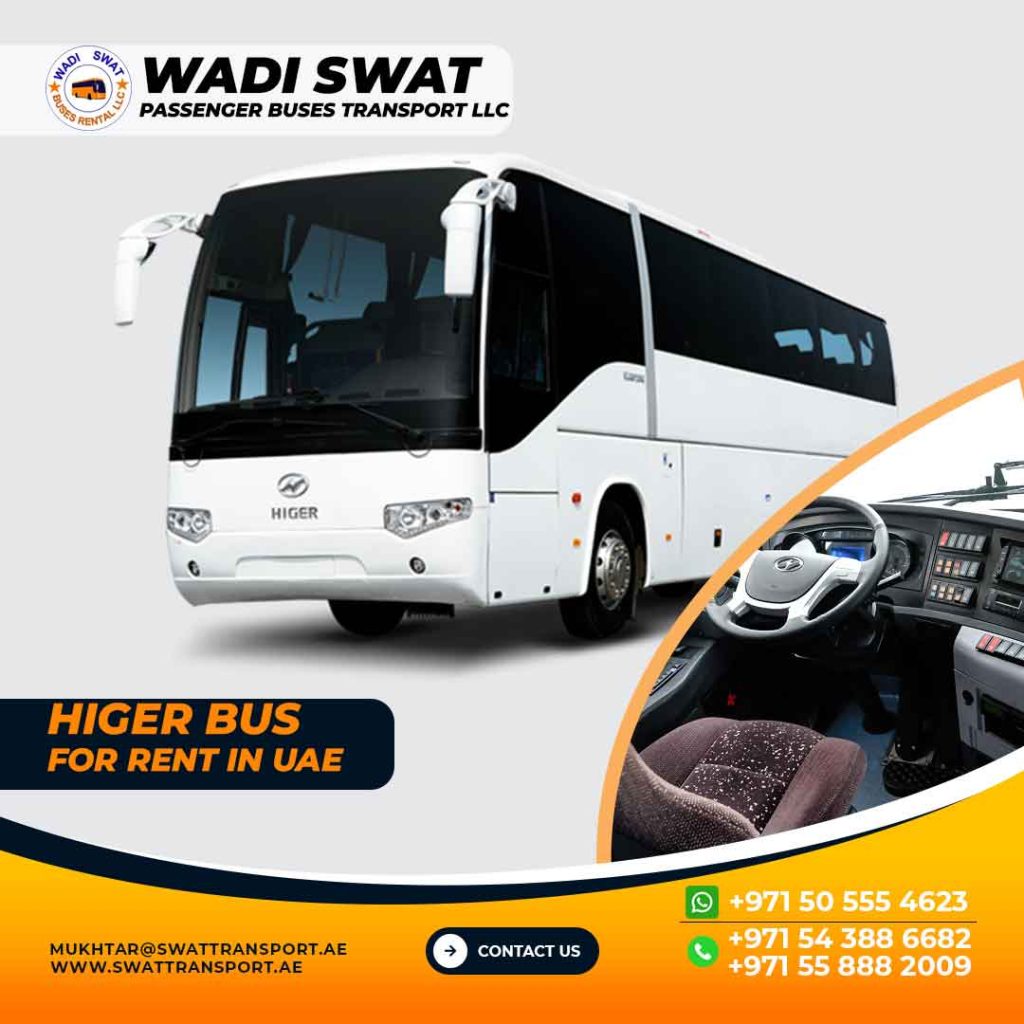 Higer Bus Interior, bus rental