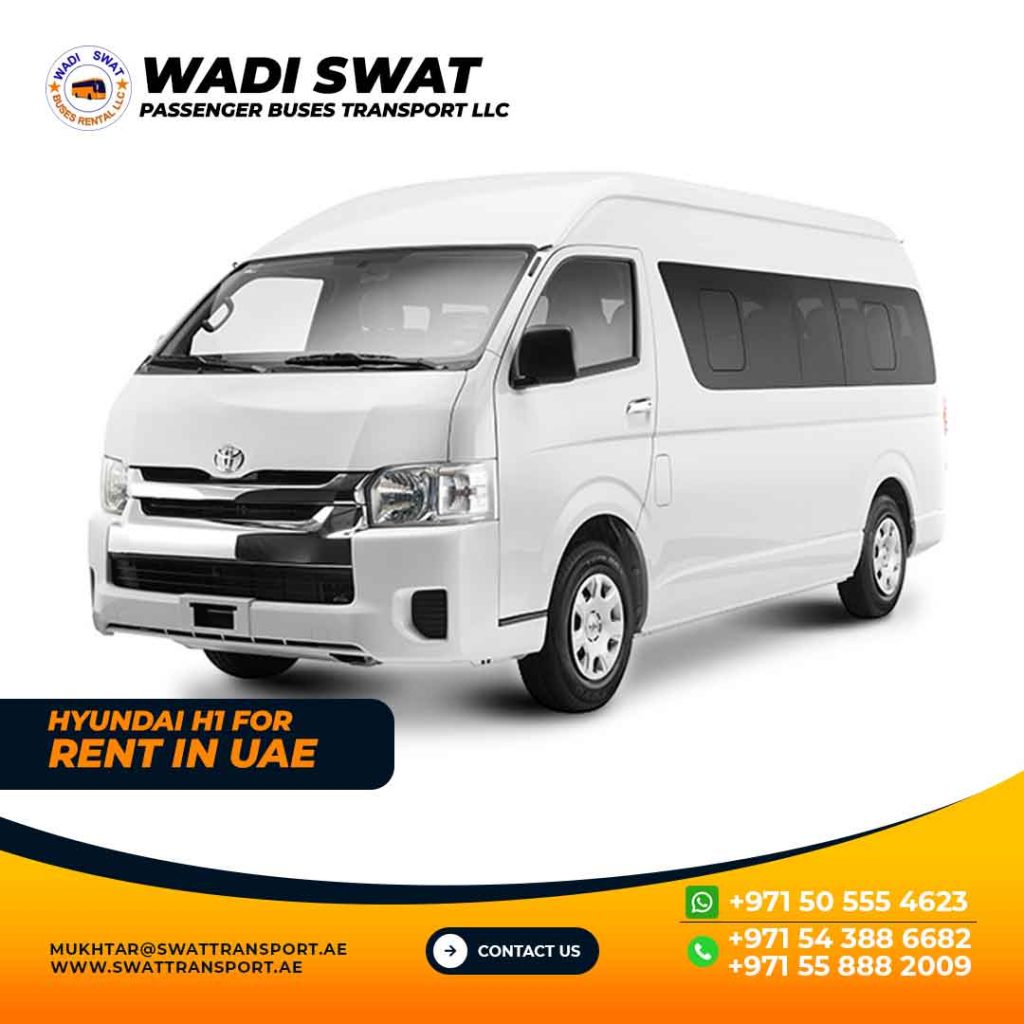 Toyota HiAce High Roof 15 Seater fore rent in Dubai, Sharjah, Abu Dhabi and Ajman
