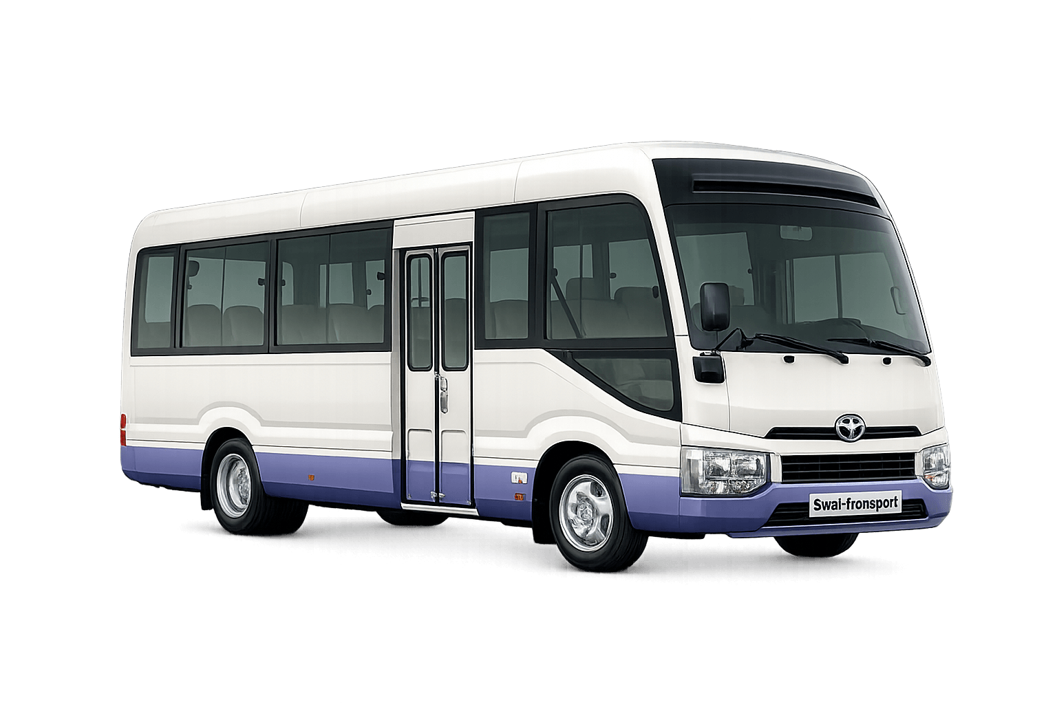 Toyota Coaster bus for coaster bus rental in Dubai with driver